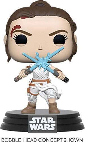 STAR WARS EPISODE IX POP! MOVIES VINYL FIGURA REY W/2 LIGHT SABERS 9 CM