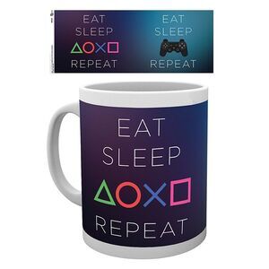 PLAYSTATION TAZA 320ML EAT SLEEP REPEAT
