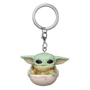 STAR WARS THE MANDALORIAN LLAVERO POCKET POP! VINYL BABY YODA EN CAPSULA 4 CM