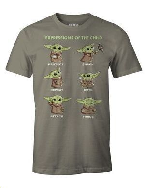 STAR WARS THE MANDALORIAN CAMISETA CHILD EXPRESIONS L