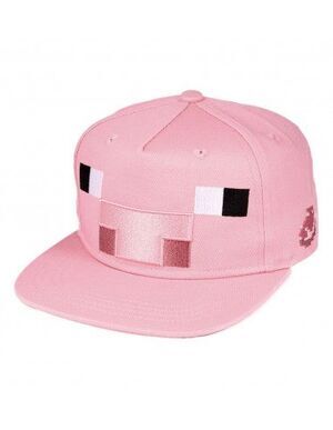 MINECRAFT GORRA ROSA CERDITO