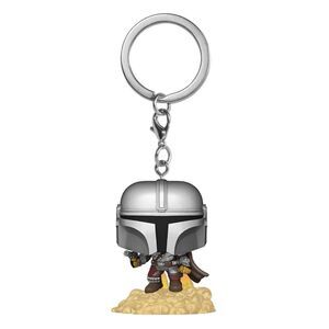 STAR WARS THE MANDALORIAN LLAVERO POCKET POP! VINYL MANDALORIANO VOLANDO 4 CM