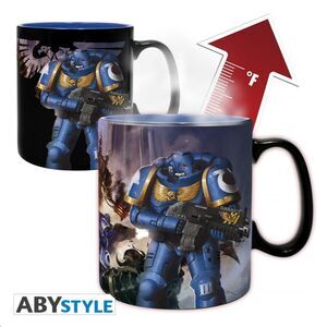 WARHAMMER 40K TAZA 460 ML SENSITIVA AL CALOR ULTRAMARINE & BLACK LEGION