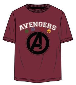 VENGADORES CAMISETA ROJA AVENGERS LOGOS L