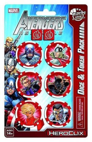 SALDO - MARVEL HEROCLIX - AVENGERS ASSEMBLE CAPITAN AMERICA DICE & TOKEN PACK