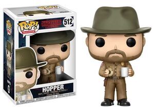 STRANGER THINGS FIGURA 9 CM HOPPER CON DONUT VINYL POP                               