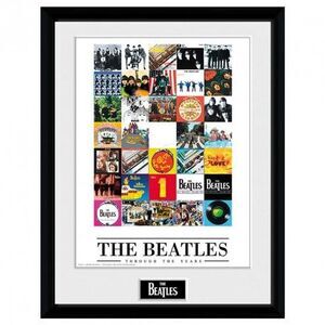 P�STER ENMARCADO THE BEATLES THROUGH THE YEARS