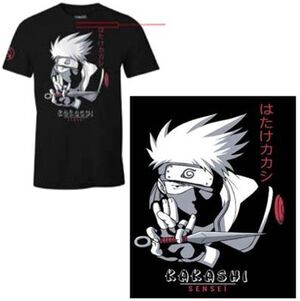 NARUTO CAMISETA NEGRA KAKASHI SENSEI S