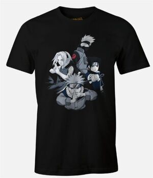 NARUTO CAMISETA NI�O NEGRA NARUTO GROUP 12 A�OS