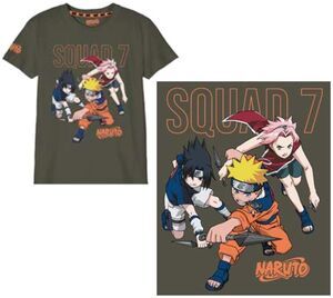 NARUTO CAMISETA NI�O KAKI SQUAD 7 - 14 A�OS