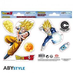 DRAGON BALL PEGATINAS 16X11CM GOKU-VEGETA 2 HOJAS