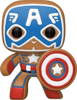 MARVEL FIGURA POP! VINYL HOLIDAY CAPITN AMRICA 9 CM