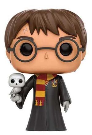 HARRY POTTER FIGURA 9 CM HARRY WITH HEDWIG VINYL POP MOVIES!               