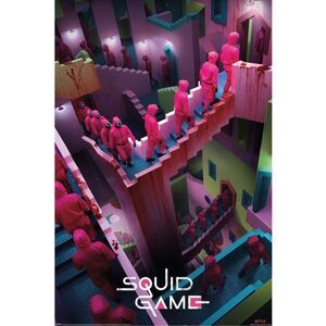 POSTER EL JUEGO DEL CALAMAR CRAZY STAIRS 61 X 91 CM