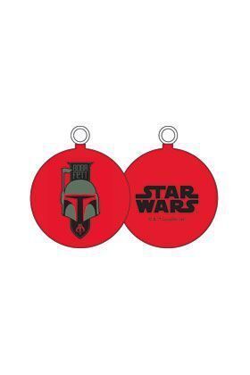 STAR WARS BOLA NAVIDAD CASCO BOBA FETT Y LOGO                              