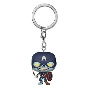 �QU� PASAR�A SI...? LLAVERO POCKET POP! VINYL ZOMBIE CAPIT�N AM�RICA 4 CM