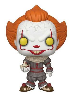 IT 2 FIG 25CM POP PENNYWISE CON BARCO PAPEL                                