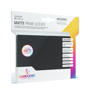 GAMEGENIC: PACK MATTE PRIME SLEEVES BLACK (100)                            