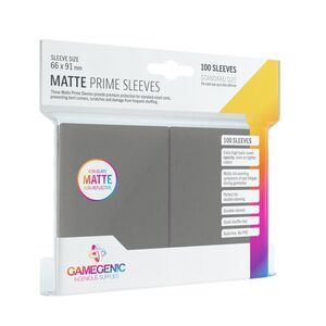 GAMEGENIC: PACK MATTE PRIME SLEEVES DARK GRAY (100)                        