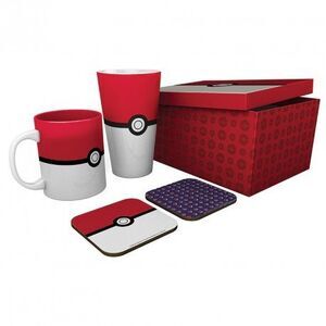 POKEMON PACK VASO XXL + TAZA + 2 POSAVASOS. POKEBALL