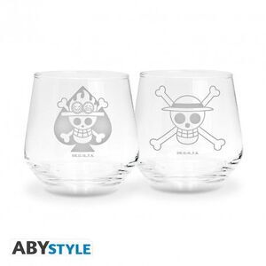 ONE PIECE JUEGO DE 2 VASOS LUFFY Y ACE