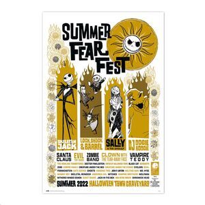 POSTER DISNEY PESADILLA ANTES DE NAVIDAD SUMMER FEAR FEST 61 X 91 CM