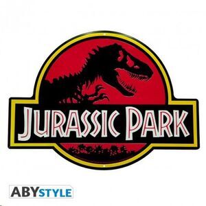 PARQUE JUR�SICO PLACA DE METAL JURASSIC PARK 28X38