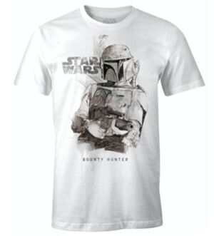 STAR WARS CAMISETA BLANCA ADULTO BOBA FETT BOUNTY HUNTER M