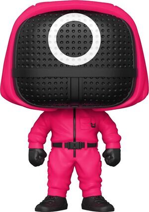 EL JUEGO DEL CALAMAR POP! TV VINYL FIGURA SOLDADO ROJO CON MASCARA (C�RCULO) 9 CM