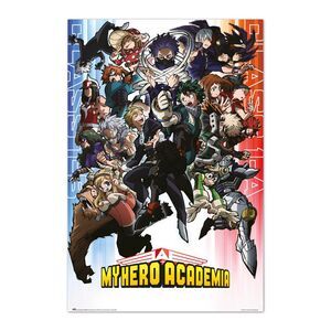 POSTER MY HERO ACADEMIA CLASS 1-A AND CLASS 1-B 61 X 91 CM