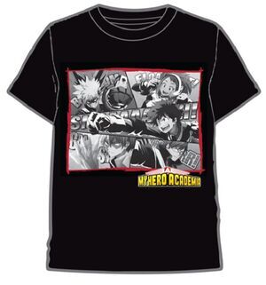 MY HERO ACADEMIA CAMISETA NEGRA VI�ETA M