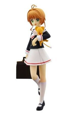 CARDCAPTOR SAKURA CLEAR CARD ESTATUA 17 CM OMOEDA JUNIOR HIGH SCHOOL UNIFORM