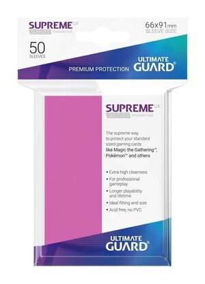 ULTIMATE GUARD SUPREME UX FUNDAS CARTAS TAMAO ESTANDAR FUCSIA (50)        