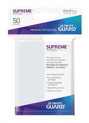 ULTIMATE GUARD SUPREME UX SLEEVES FUNDAS CARTAS ESTANDAR FROSTED (50)