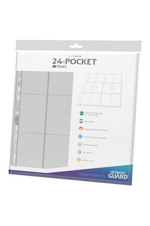ULTIMATE GUARD 24-POCKET QUADROW PAGES SIDE-LOADING TRANSPARENTE (10)