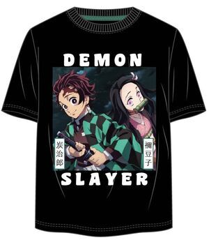 GUARDIANES DE LA NOCHE CAMISETA NEGRA TANJIRO Y NEZUKO M