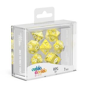 OAKIE DOAKIE DADOS RPG SET DE 7 TRANSLUCENT  AMARILLO