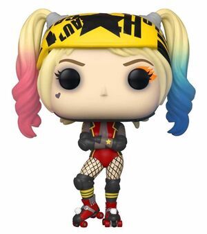 AVES DE PRESA FIG 9CM POP HARLEY QUINN (ROLLER DERBY)                      