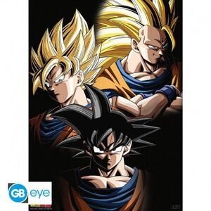 POSTER DRAGON BALL GOKU TRANSFORMACIONES 52X38 CM