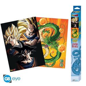 POSTER DRAGON BALL (SET 2 POSTERS 52X38 CM GOKU Y SHENRON)