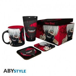 TOKYO GHOUL SET VASO XXL + TAZA + 2 POSAVASOS KEN