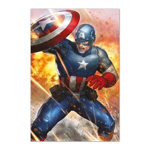 POSTER MARVEL CAPITAN AMERICA UNDER FIRE 61 X 91;5 CM