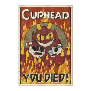 POSTER CUPHEAD YOU DIED! 61 X 91;5 CM