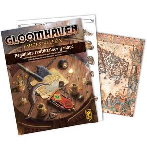 GLOOMHAVEN FAUCES DEL LE�N PEGATINAS REUTILIZABLES Y MAPA