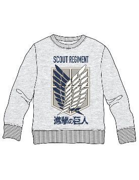 ATAQUE A LOS TITANES SUDADERA LOGO L