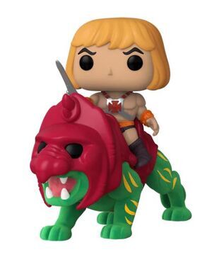 MASTERS OF THE UNIVERSE FIG 14 CM HE-MAN EN BATTLE CAT (FLOCKED)