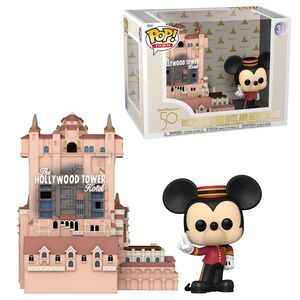 WALT DISNEY WORD 50TH ANNIVERSARY POP! TOWN VINYL FIGURA HOLLYWOOD TOWER HOTEL Y MICKEY MOUSE 9 CM