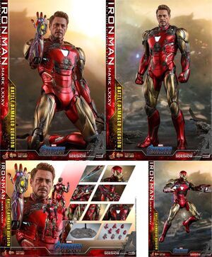 VENGADORES ENDGAME FIG MM2 DIECAST IRON MAN MARK LXXXV BATTLE DAMAGED 32CM 