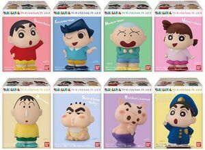 FIGURA COLECCIONABLE SHIN CHAN Y SUS AMIGOS CON CHICLE EN SU INTERIOR