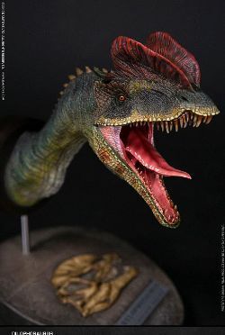 PALEONTOLOGA MUSEO MUNDIAL COLECCIN SERIE BUSTO DILOPHOSAURUS GREEN VER. 22CM